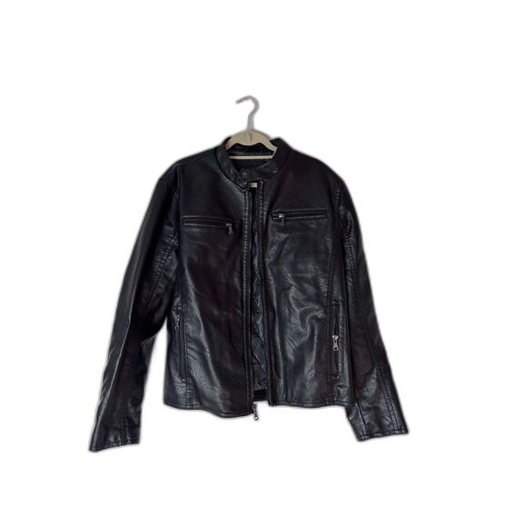 Paulo Solari Other - Paulo Solari Size M Black Faux Leather Moto Jacket
